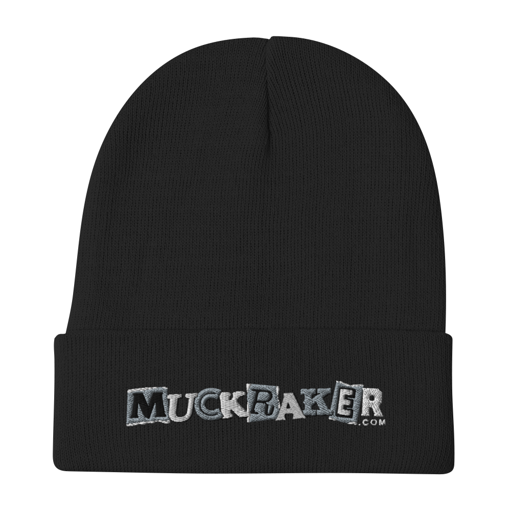 Muckraker Embroidered Beanie Black